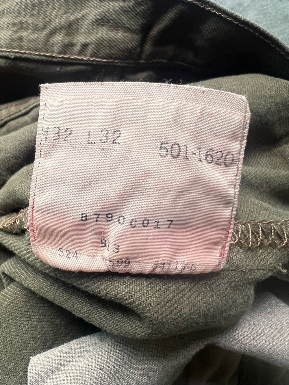 Vintage 90’s Levi's 501 men’s 32x32 Olive Green denim jeans made in USA - Picture 8 of 8